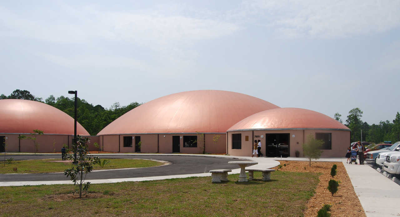 Children’s Reading Center (CRC) — On its 11-acre site, CRC built a facility with five Monolithic Domes, funded primarily through a USDA loan.