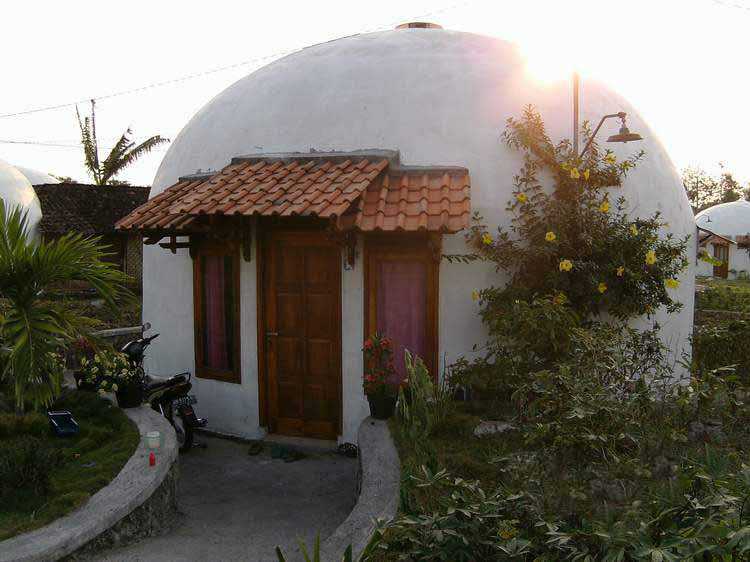 One of the 20 foot Monolithic Ecoshells built in Indonsia
