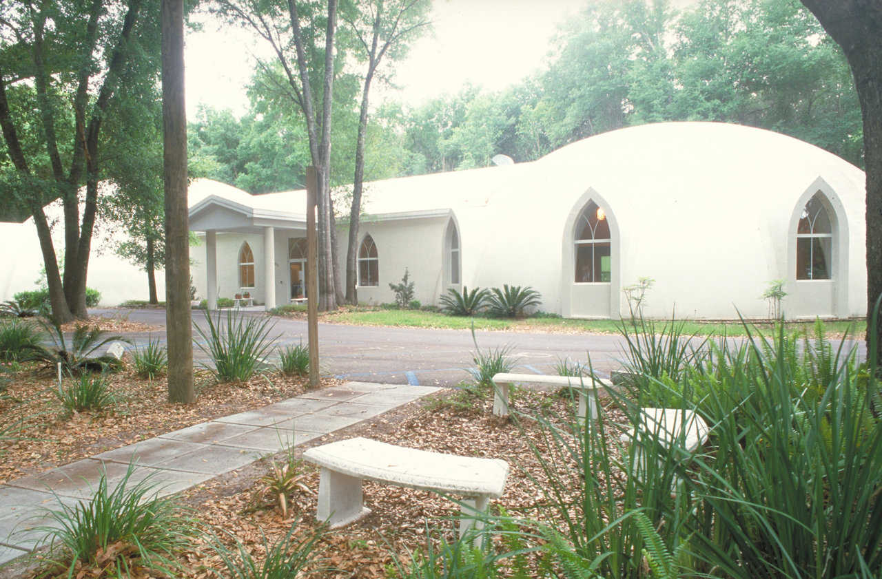 Big project for a small church! — Less than 200 church members decided on a plan that included a 74′ × 29′ dome sanctuary, a 62′ × 24′ dome fellowship hall and a 40’ atrium connecting the two.