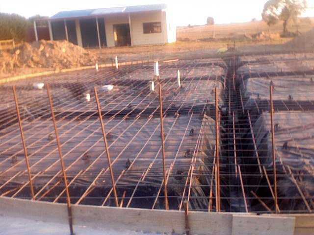 Concrete ring poured — Australia’s first Monolithic Dome home was constructed by South Industries, Inc. of Menan, Idaho.