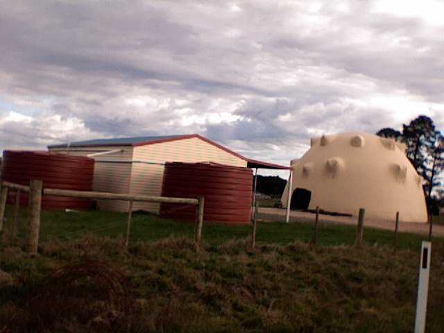 A tourist attraction — This Monolithic Dome home sits near a train depot in Ballan, Australia, where locals hope it will attract tourists.