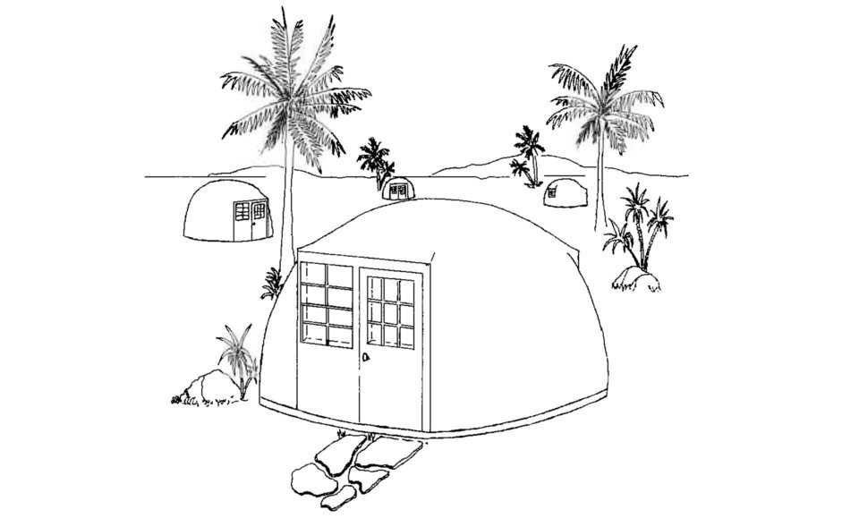 UniShell — Monolithic’s UniShell is the ideal EcoShell I for housing in developing nations. It has a 20-foot diameter and 314 square feet of living space. It is 29.3 square meters in size.