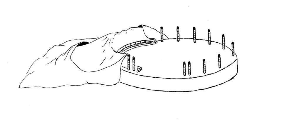 Step 3A – Clamp Angles — Continue placing clamp angles along the guideline. Fabric must be stretched along the line and kept even. Otherwise, there may not be enough fabric to go around.