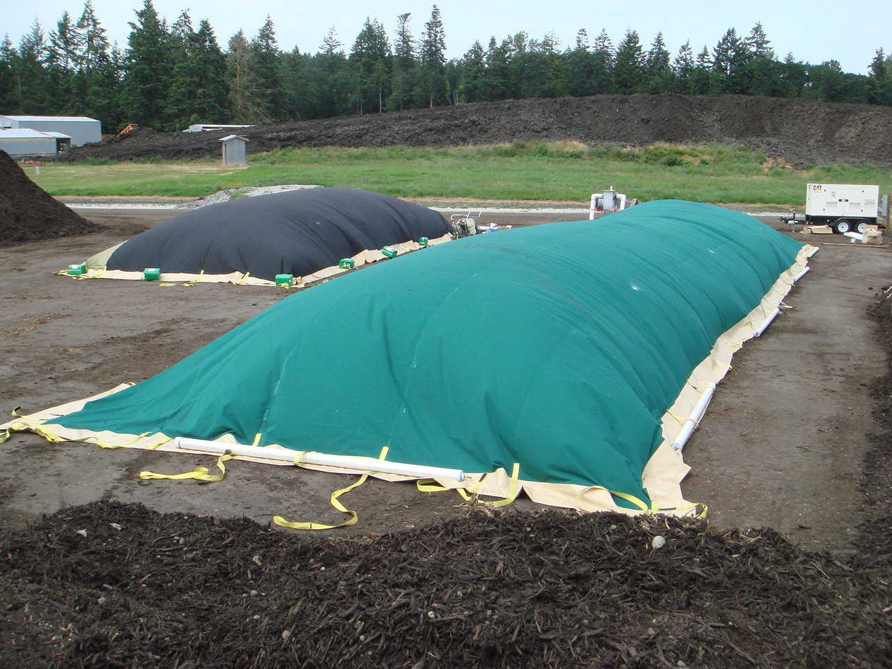 Compost Cover — Manufactured in Bruco, these compost covers create an odor free option for the composting industry and home composters alike.  See www.odorfreecompost.com.