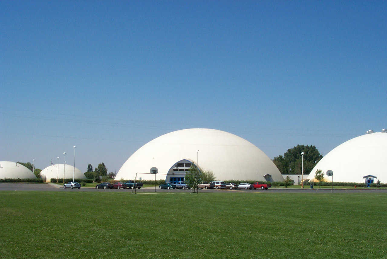 Energy-efficient Domes — In 1997, Superintendent Ron Noble reported that the Monolithic Domes save at least 66 percent in energy costs, over the district’s other conventional schools.