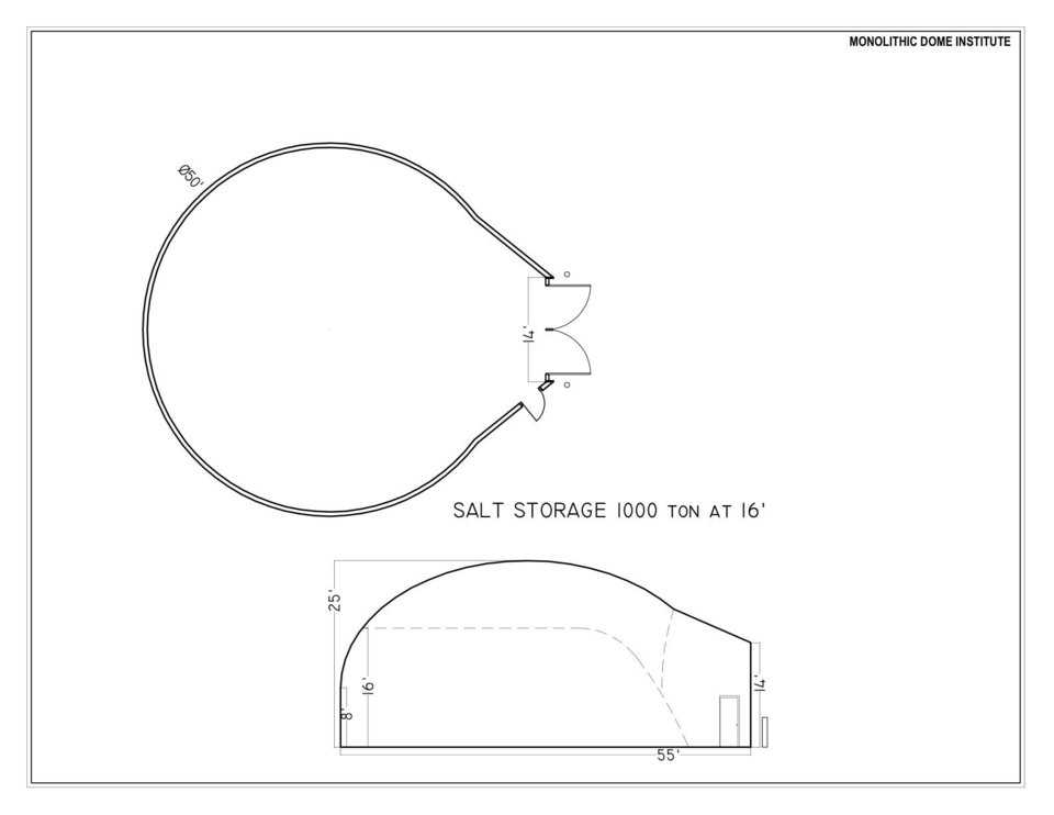 1000 Ton Salt Storage Design