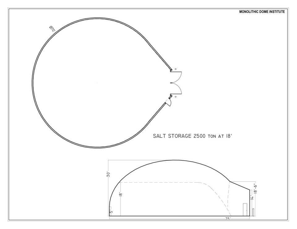 2500 Ton Salt Storage Design