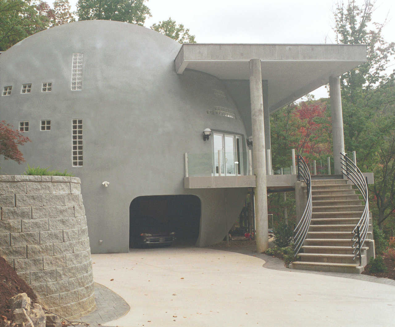 Cloud Hidden — It’s a Monolithic Dome dream-home that’s 85’ long, 46’ wide and 37’ tall, set in the hills of North Carolina’s Blue Ridge Parkway.