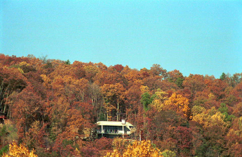 Among the treetops — Cloud Hidden was built on a 3/4 acre site overlooking the Blue Ridge Parkway that was anything but easy to get to.