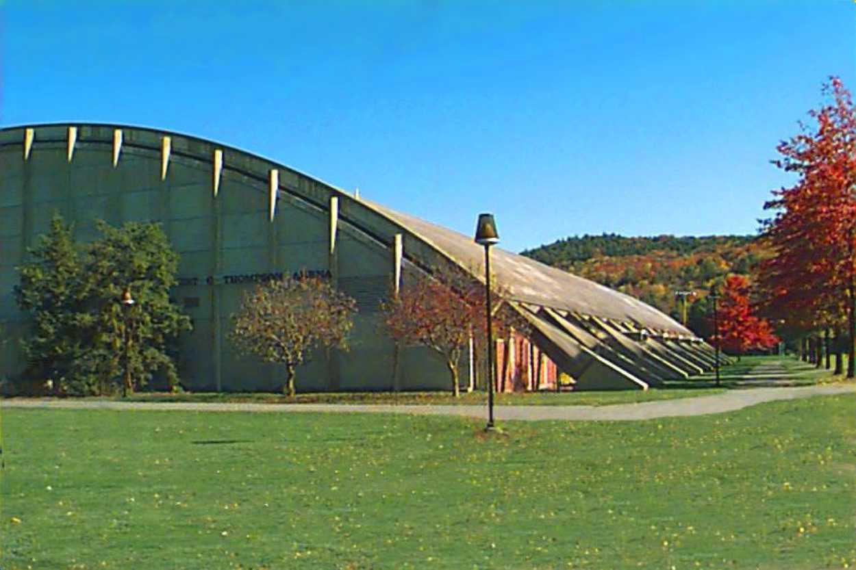 Thompson Arena, Dartmouth College—Hanover, New Hampshire — This facility includes five spacious, carpeted, dressing rooms for varsity, sub-varsity, and visiting teams, plus two complete training rooms, offices, the William Smoyer ’67 Lounge, where the Friends of Dartmouth Hockey receptions are held, as well as storage and skate-sharpening areas.