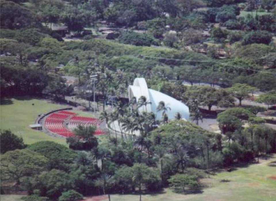 Waikiki Shell—Honolulu, Hawaii — The tropical climate of Hawaii makes the Waikiki Shell a perfect setting for a memorable afternoon lawn party or even concert.