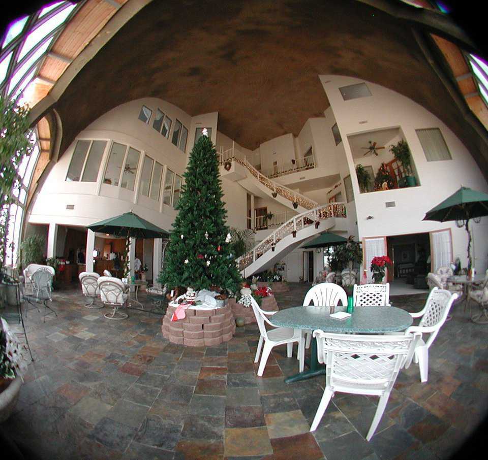 Fish-eye photo — View using a “fish-eye” lens. It captures the domes depth and expansiveness.