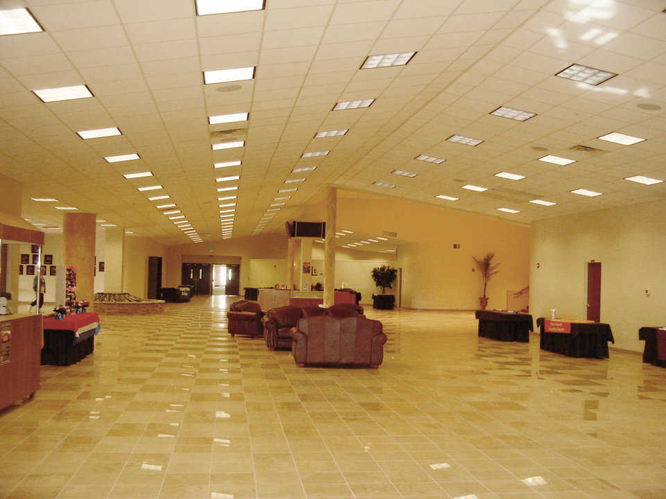 Welcome Center — Visitors are greeted in the Welcome Center of this Monolithic Dome church.