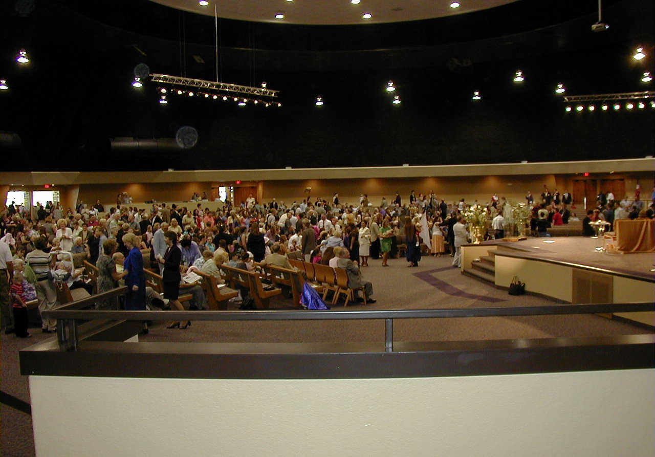 Services — The church holds several religious services each week.