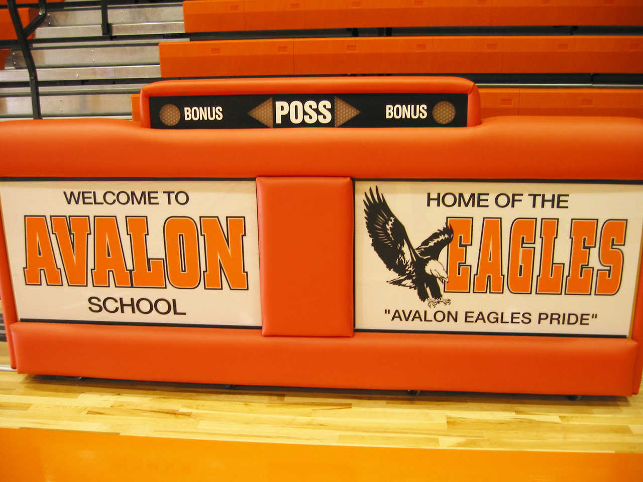 What’s the score? — The Avalon Eagles have a very visible score table.