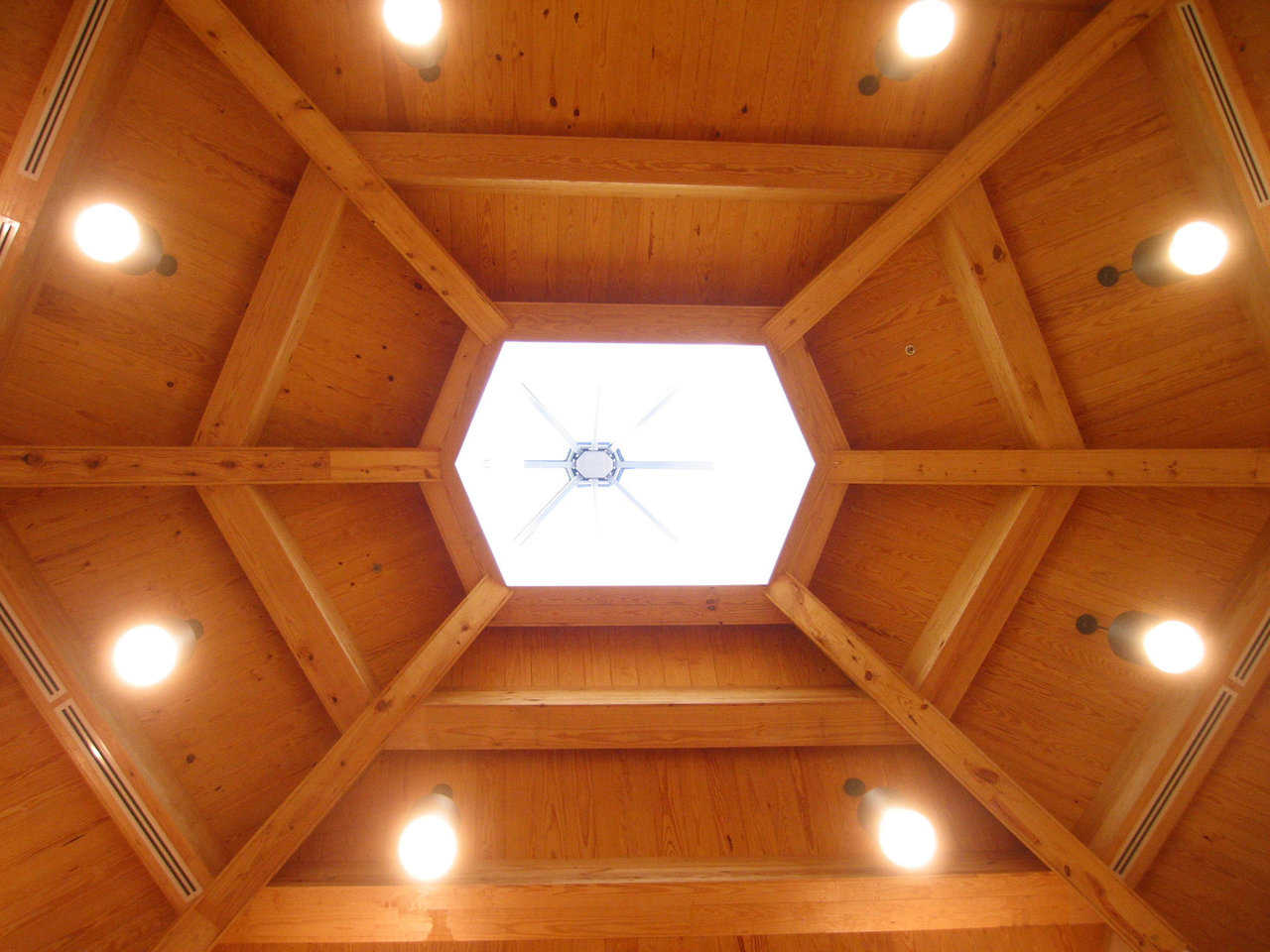 Skylight — It allows light to enter the chapel.