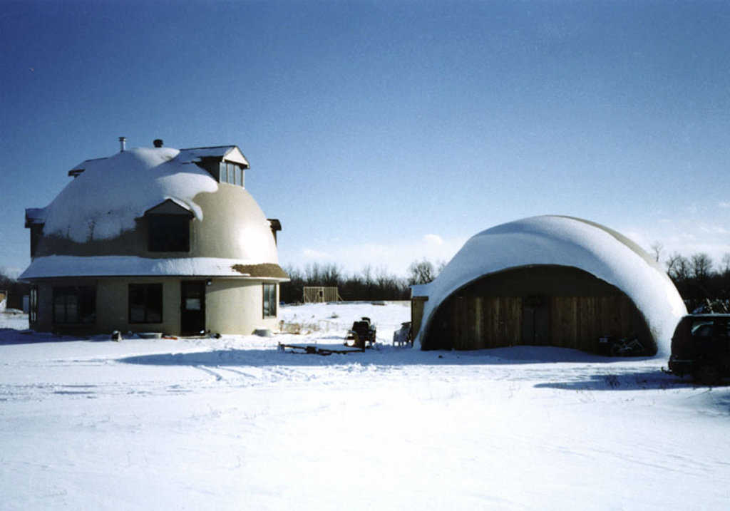Economical heating — An under-the-floor, hot water system keeps this Monolithic Dome home cozy warm. The hot water comes from a boiler in the basement.