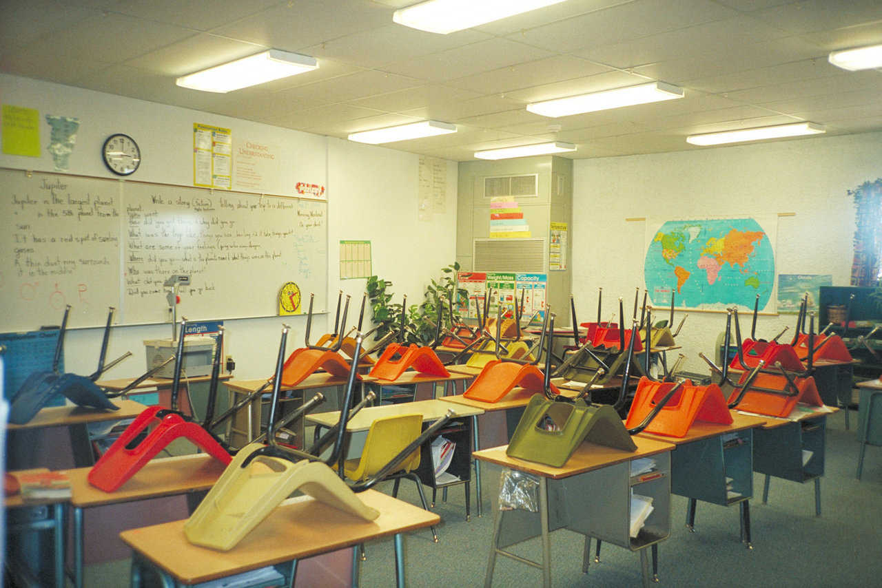 Classroom — Heber-Overgaard was Architect Marston Richards’ first Monolithic Dome project. He was pleased with the finished product.