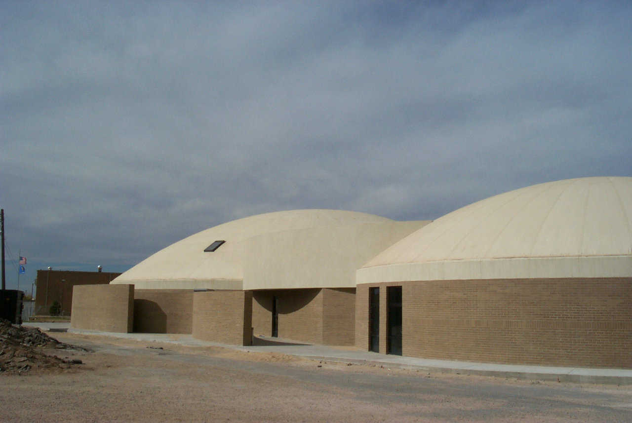 Concrete Courtyard — Plans for the outdoor area included a 19,000-square-foot concrete courtyard.