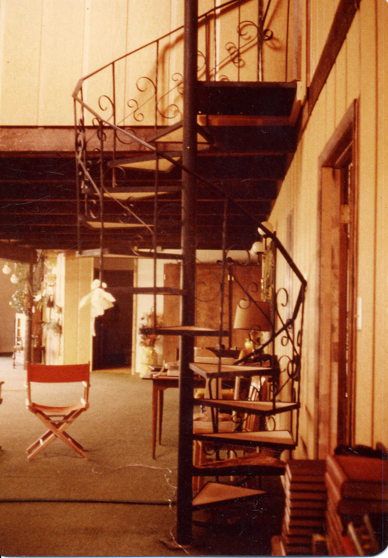 Spiral Staircase — This curvaceous stairway leads to the attic area.