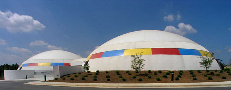 Art School of the 25th Century — SCA has a campus of three, two-story domes, each with a diameter of 120 feet and a height of 34 feet.