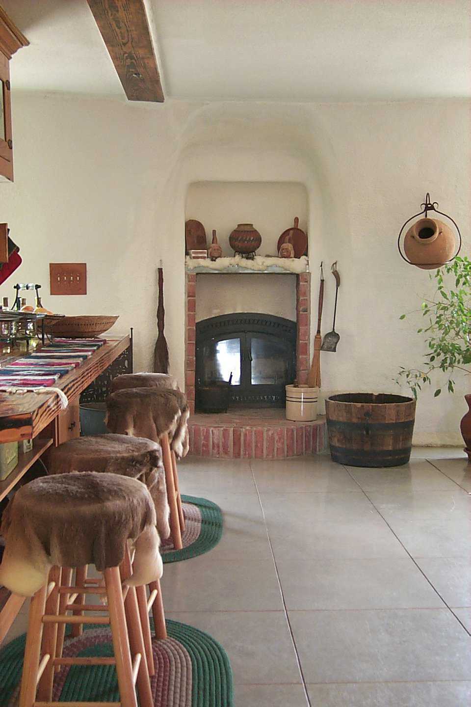 Breakfast bar — A rustic bar provides a convenient and comfortable spot to grab a snack or just sit and talk.