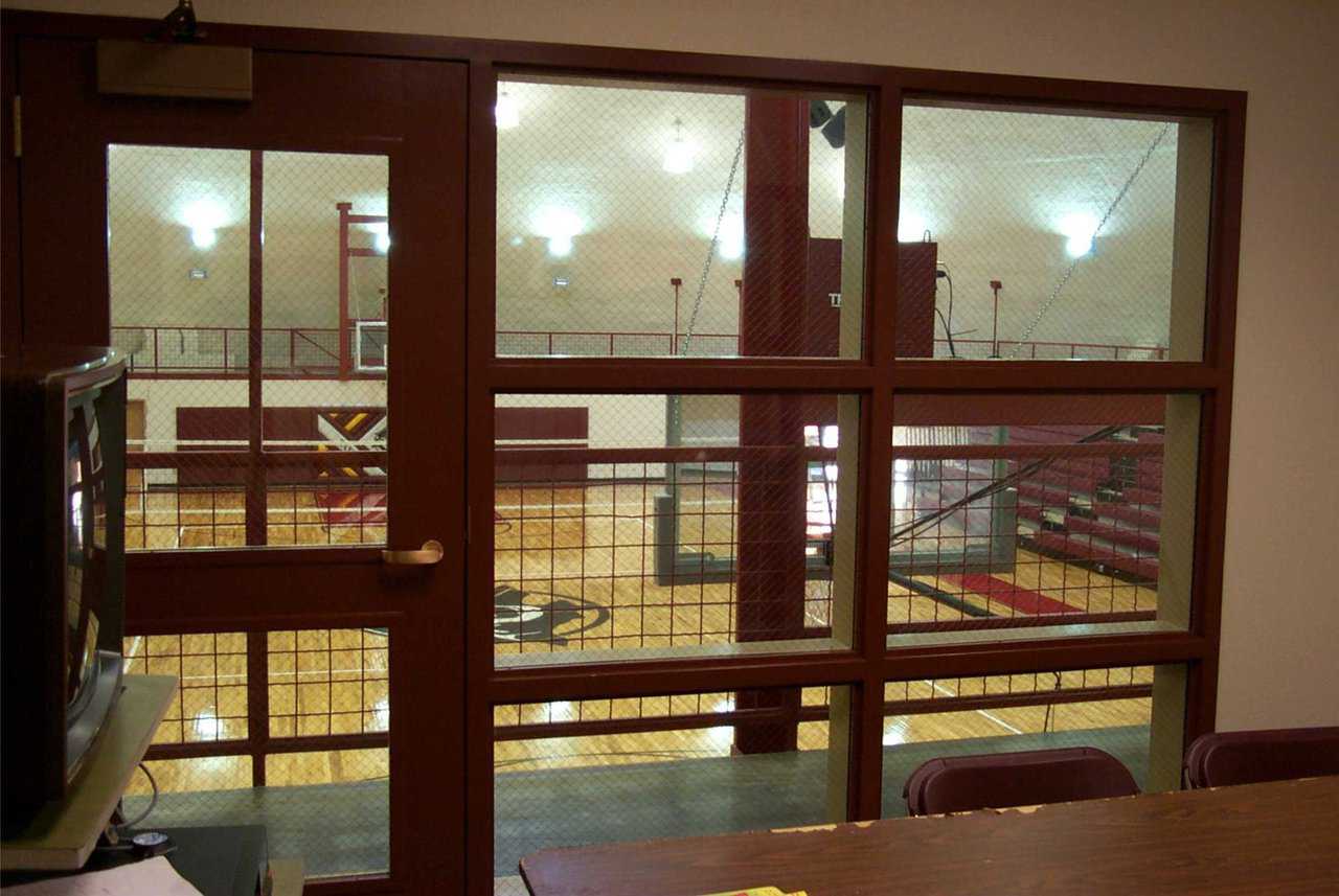 Visiting referees — They have an official room in the upper level of the Performance Gym. Large windows provide a great view of the scoreboard and half-time action.