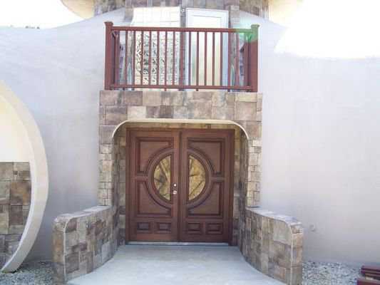 Royal welcome — An elaborate door and decorative stonework welcome visitors.