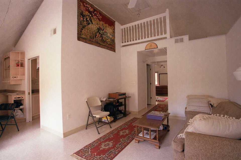 Living Room — Visitors are greeted with the sign, Home Sweet Dome.