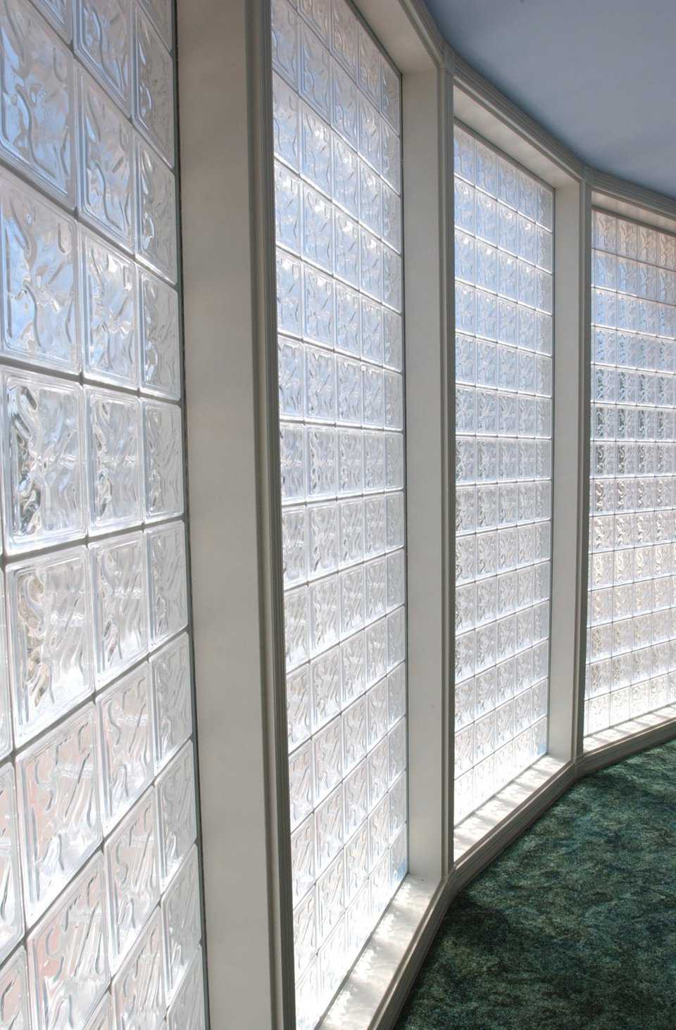 Castle of Light  — Abundant sunlight through the synthetic, glass block front entry illuminates this Monolithic Dome home, turning it into a Castle of Light.