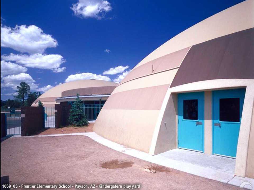 Kindergarten play area — It’s between the outer wall and dome.