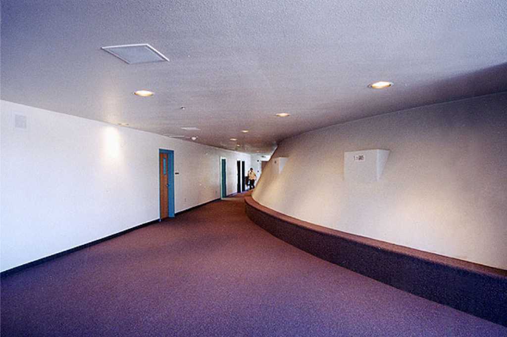 The necesseties — They’re situated between the domes and include bathrooms, offices, maintenance and mechanical rooms.