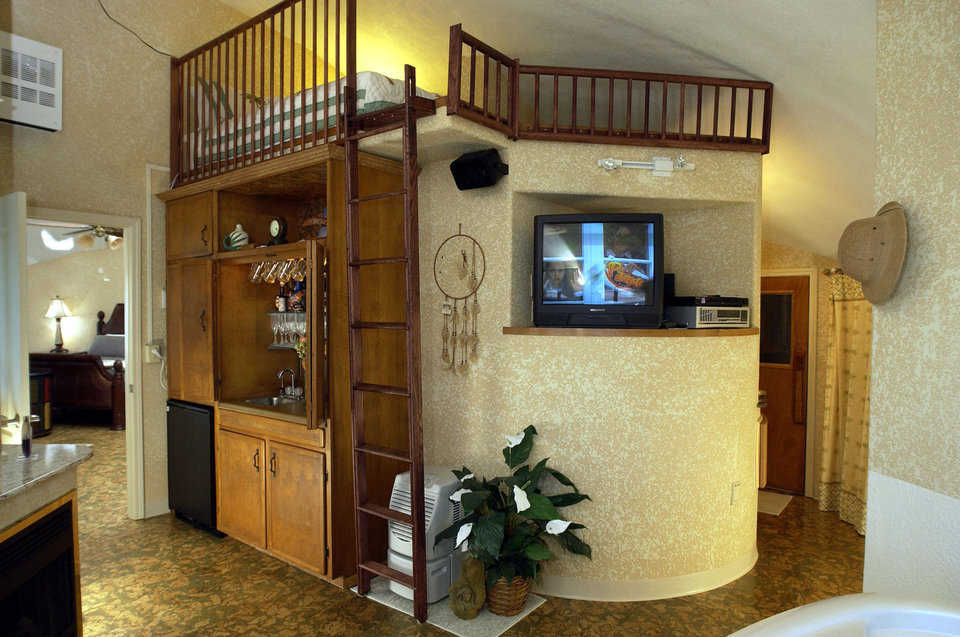 Loft — Young guests love climbing up into the lofts at Dome of a Home.