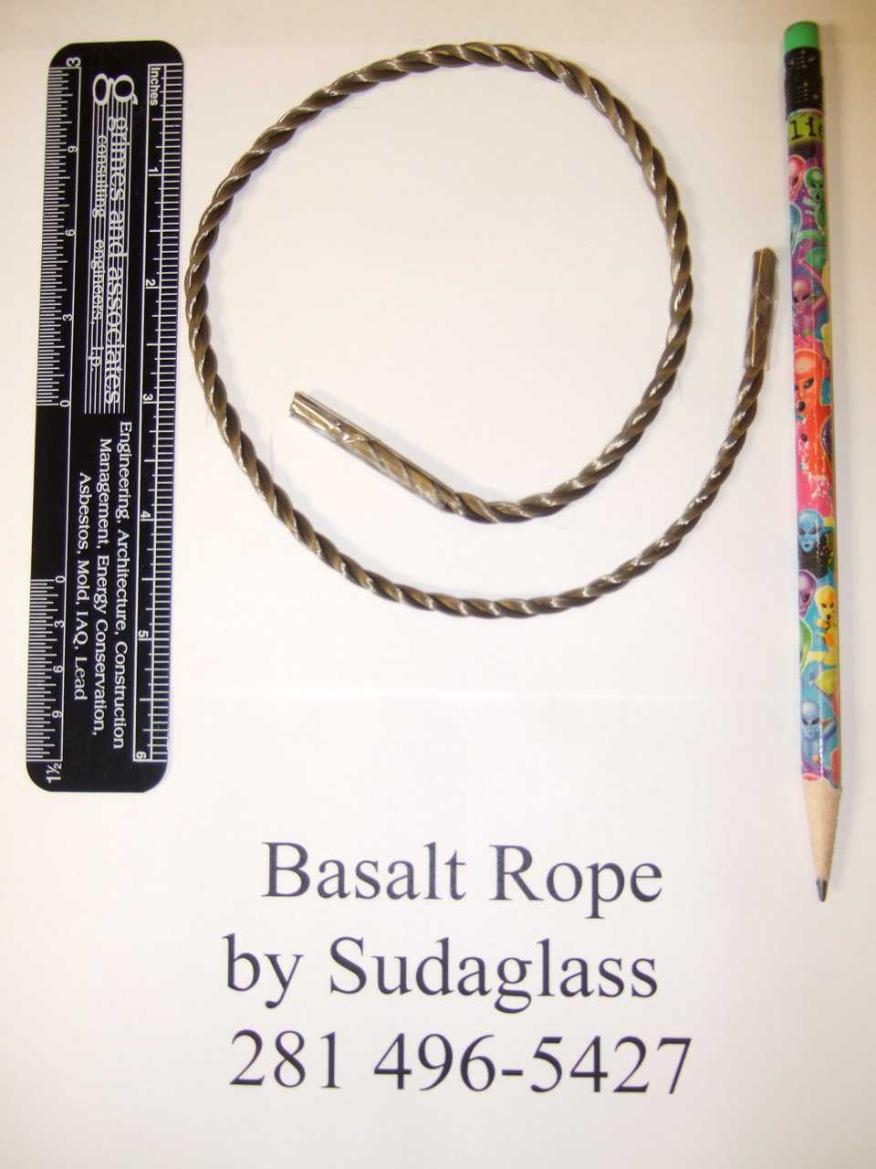 Basalt Rope
After building a few EcoShell Domes with the Basalt Roving we have realized we needed more.  So working with Sudaglass we have come up with this Basalt Rope. It is easier to handle and is just right for the EcoShell Domes. The rope is equal to 3/4 of a 4 mm bar. It comes in 10 kilo (22 lbs) rolls. Two rolls will build a 6 meter (20 ft) diameter EcoShell. This is a great home or storage. Basalt Rope for use in the construction of EcoShell I domes. It is easy to handle and to ship and far easier to use than the roving.