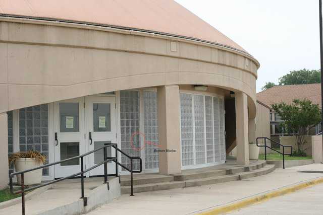 Damage sustained by Avalon ISD’s Monolithic Dome multipurpose/disaster center was limited to a few glass blocks which have been repaired. But a house across the road from the dome lost its roof and the school’s 60-year-old gymnasium was severely damaged. The school hopes to replace that old gym with another Monolithic Dome.