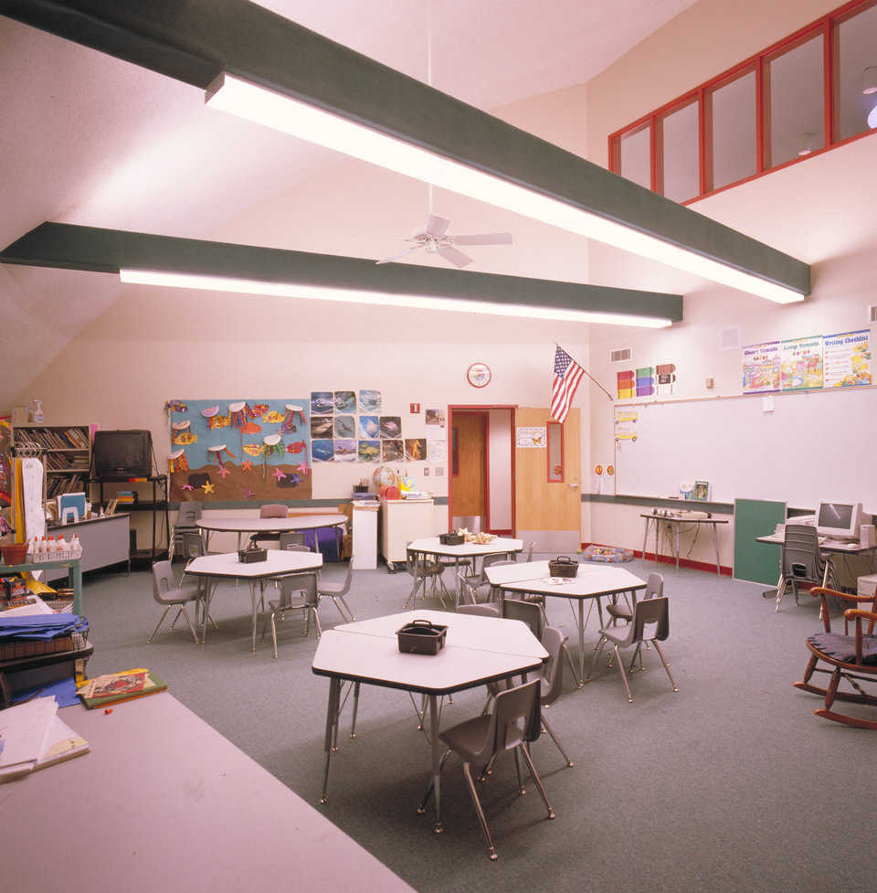 An elementary classroom.