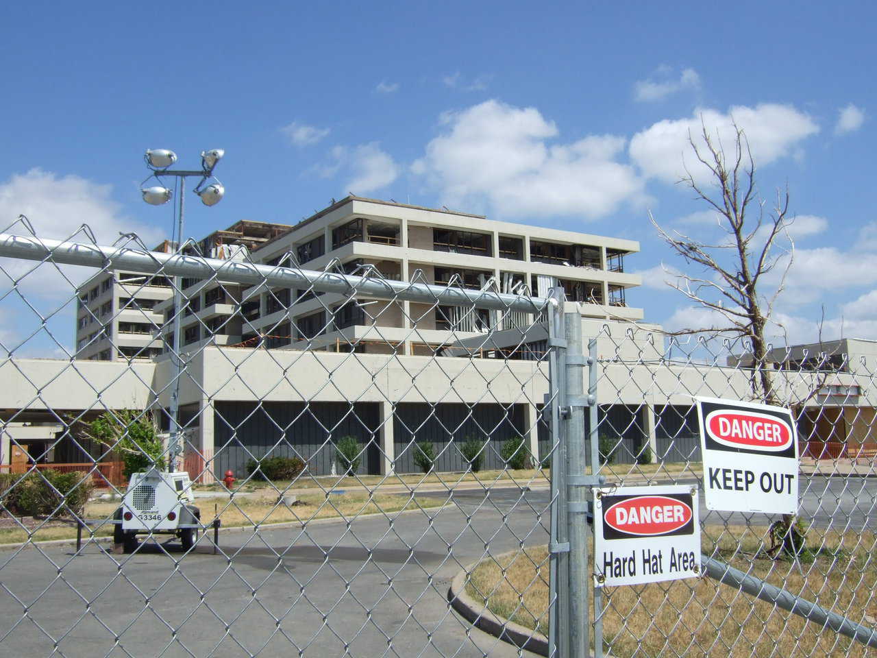 Here’s a building that was damaged but not totally flattened.