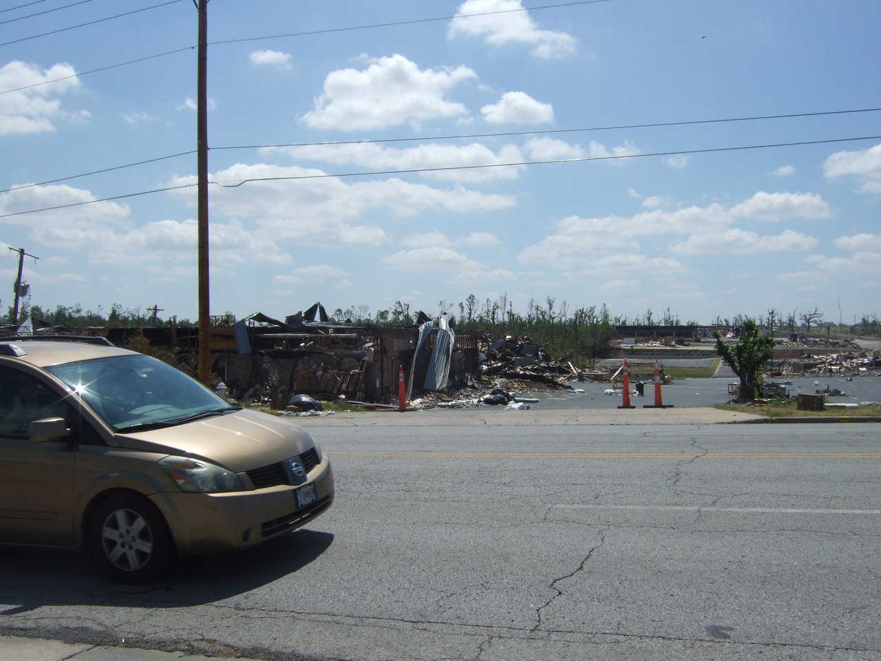 Looking at miles of wreckage made us very sad.