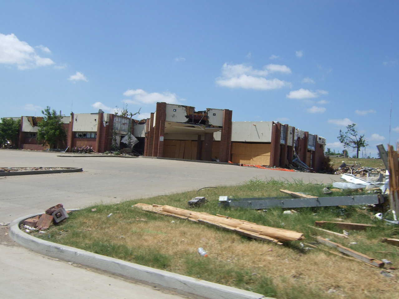 This apartment complex was destroyed beyond salvage.