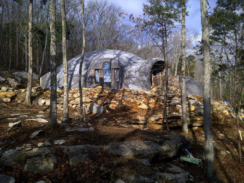 Sweet Dome Alabama sits on a large piece of acreage, outside the city limits and on the side of a mountain.