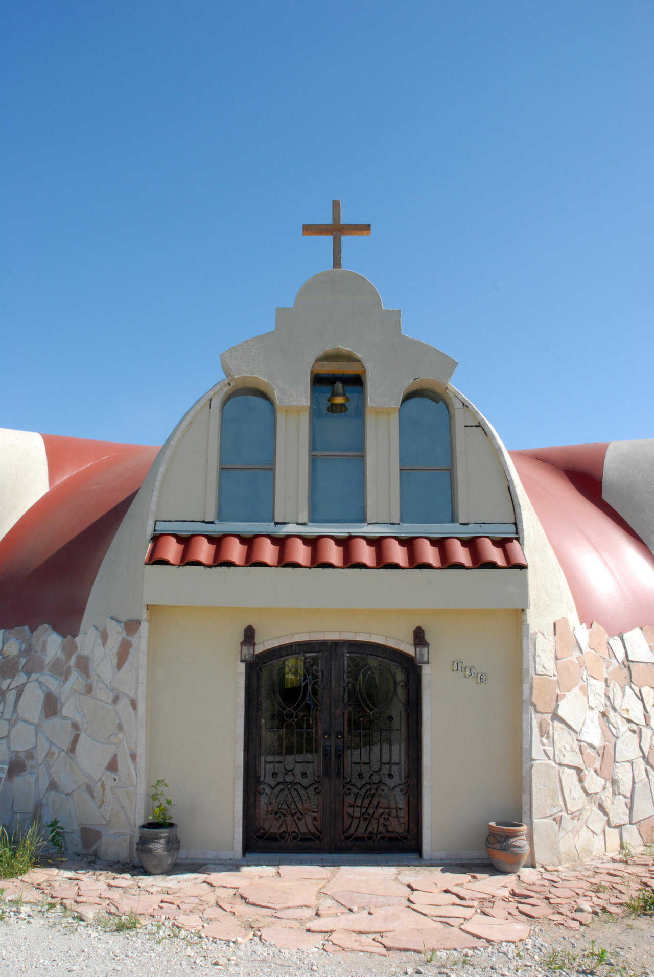 Here is a view of the front entrance from the outside. It truly does resemble a Spanish church.