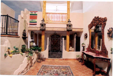 The indoor courtyard entry at the Atalaya del Vulcan