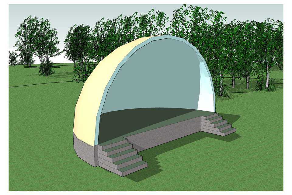 Designer Rendering of Bandshell by Linda Ware