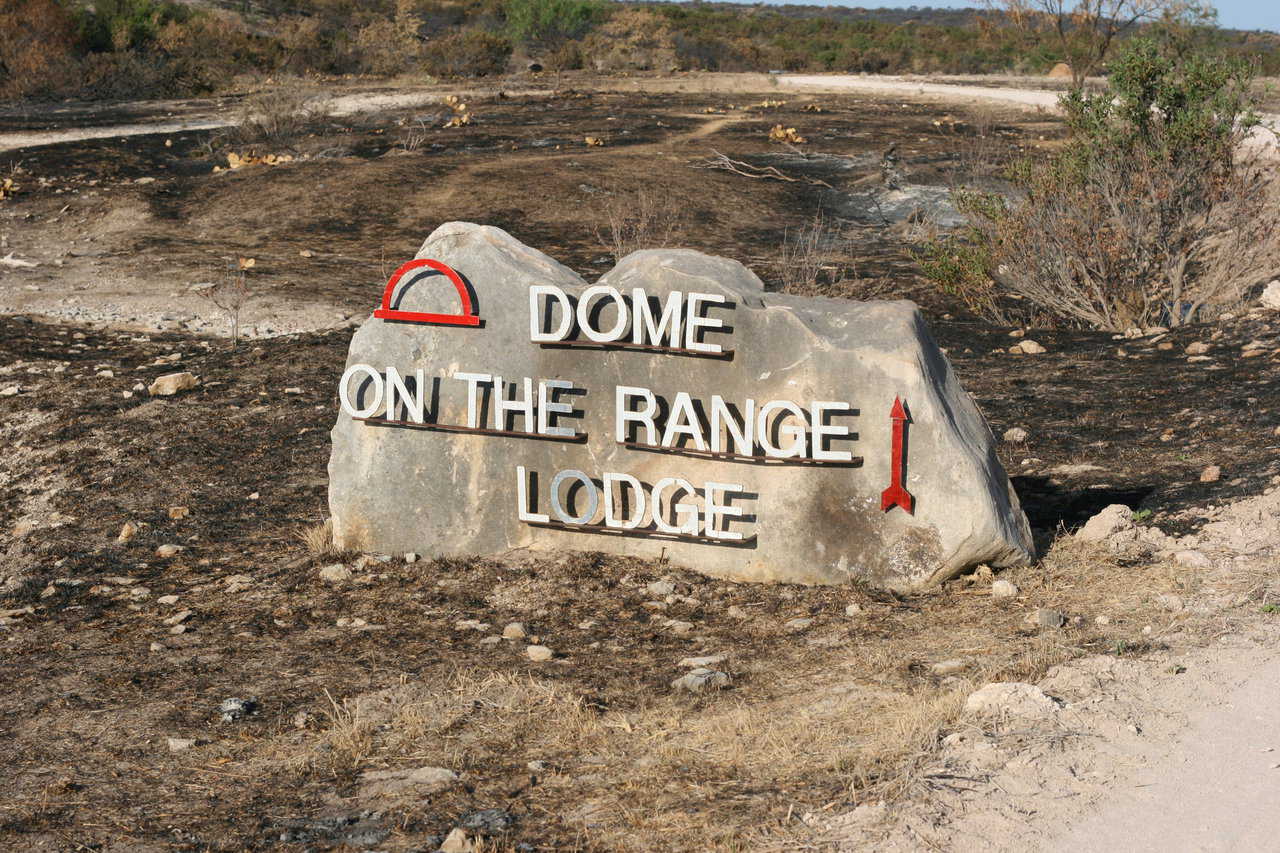 Terrain at the entrance to the McLeod’s property was severely parched.