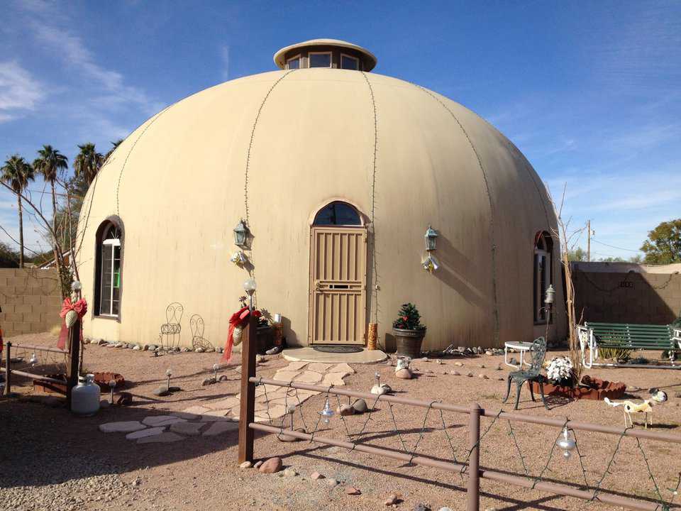 The Yorkie Dome: Owner Glenna Crockett said she named her Monolithic Dome home after the Yorkshire Terriers she raises.