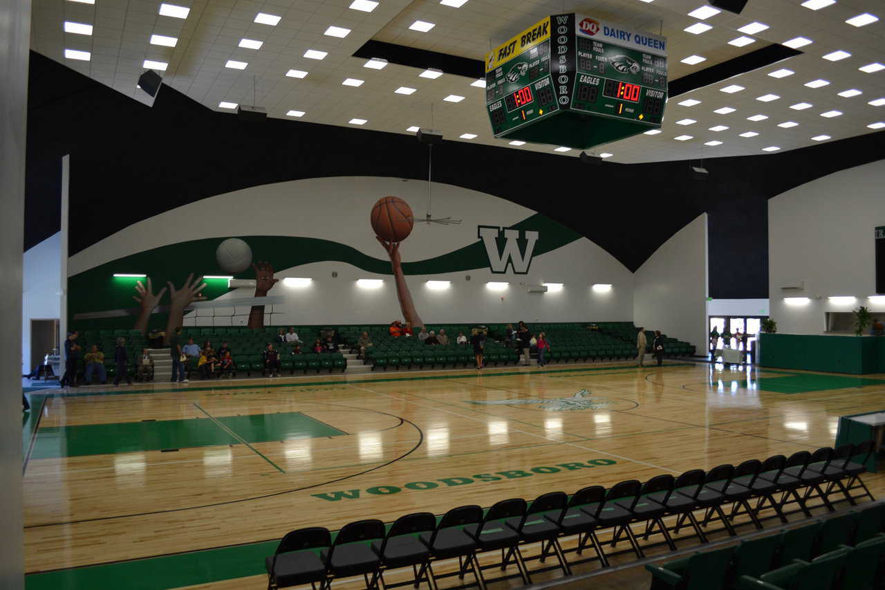 In case of a hurricane and an order to evacuate, DuPont’s crew of first responders will head for this gym, shelter there till the hurricane passes, and then assess damages at DuPont’s facility.