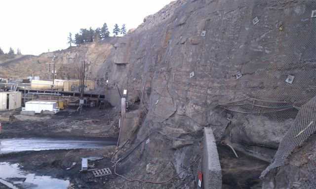 That wall was falling down on the tunnel entrances to a coal mine.