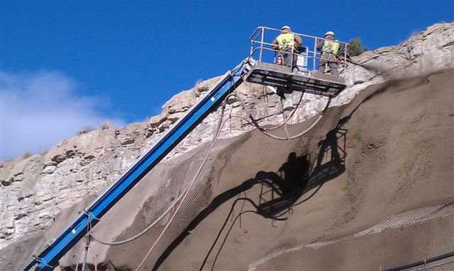 Randy South said, “Shotcrete is an efficient way to place concrete. A forming system would have taken weeks or months. We put over 550 cubic yards of shotcrete where it was needed, in a very short time.”