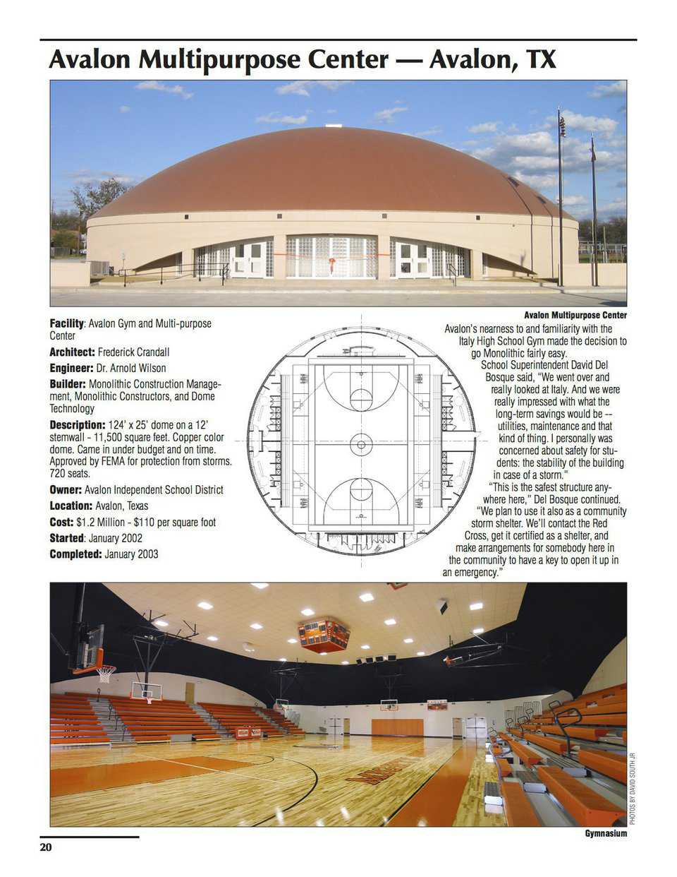 Sample pages – Avalon Multipurpose Center, Avalon, Texas