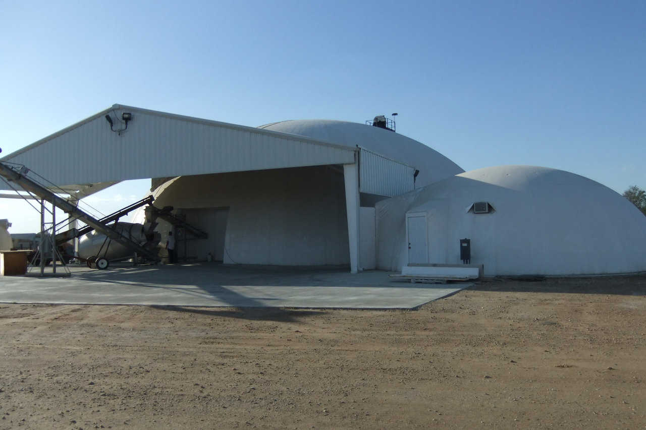 The exterior of the domes is great looking.  Domes also have a minimal footprint that maximizes the use of property.